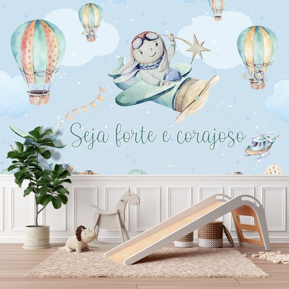 Papel De Parede Personalizado Seja Forte E Corajoso