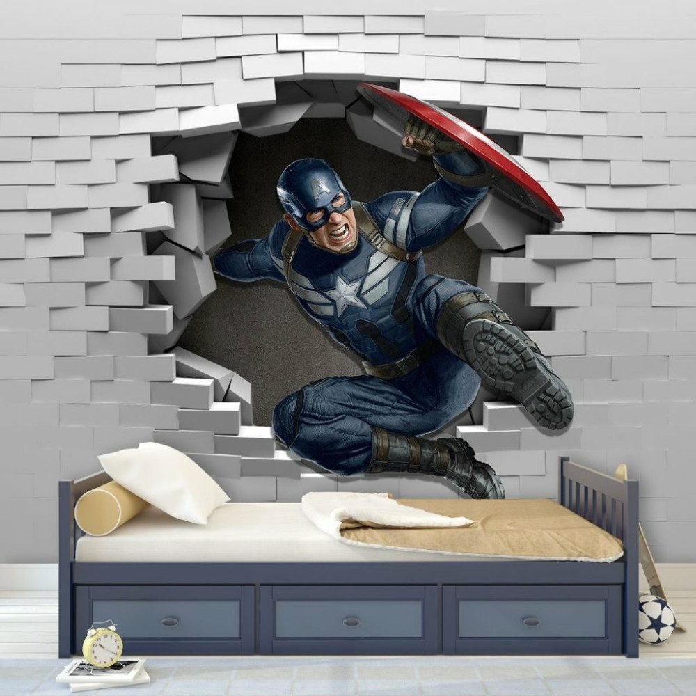 Papel de Parede Personalizado Capitão América Papel de Parede Personalizado Capitão América