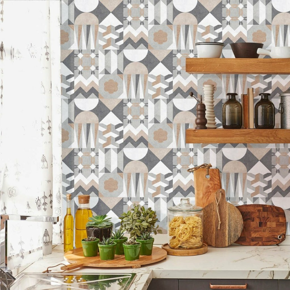 Adesivo de Azulejo Hidráulico Brown