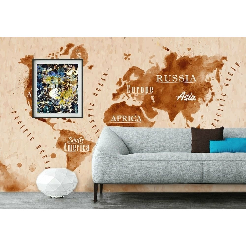 Papel de Parede Personalizado Mapa Vintage