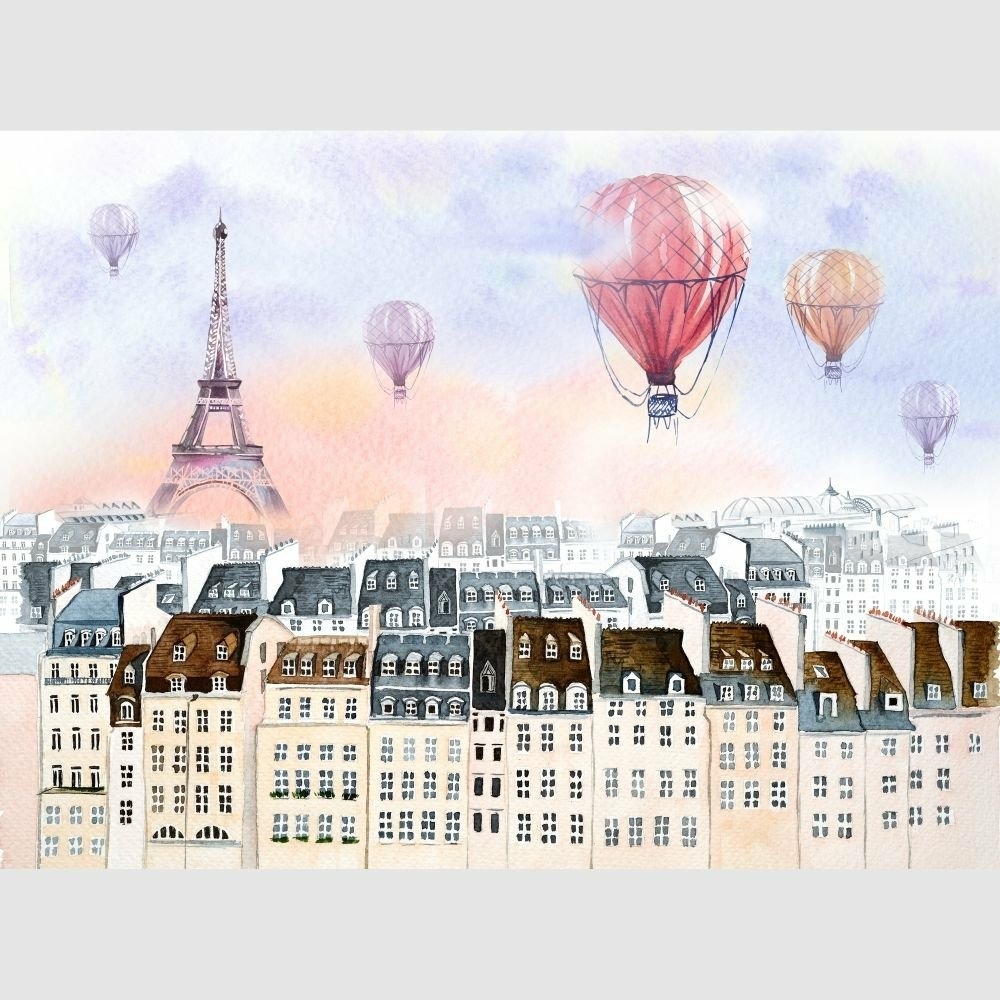 Papel de Parede Personalizado Balão Paris