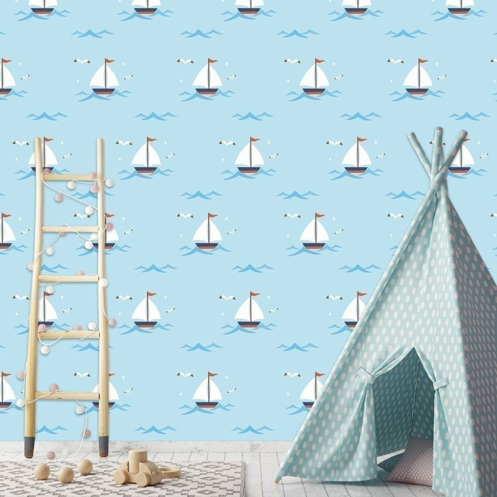 Papel De Parede Personalizado Barquinhos