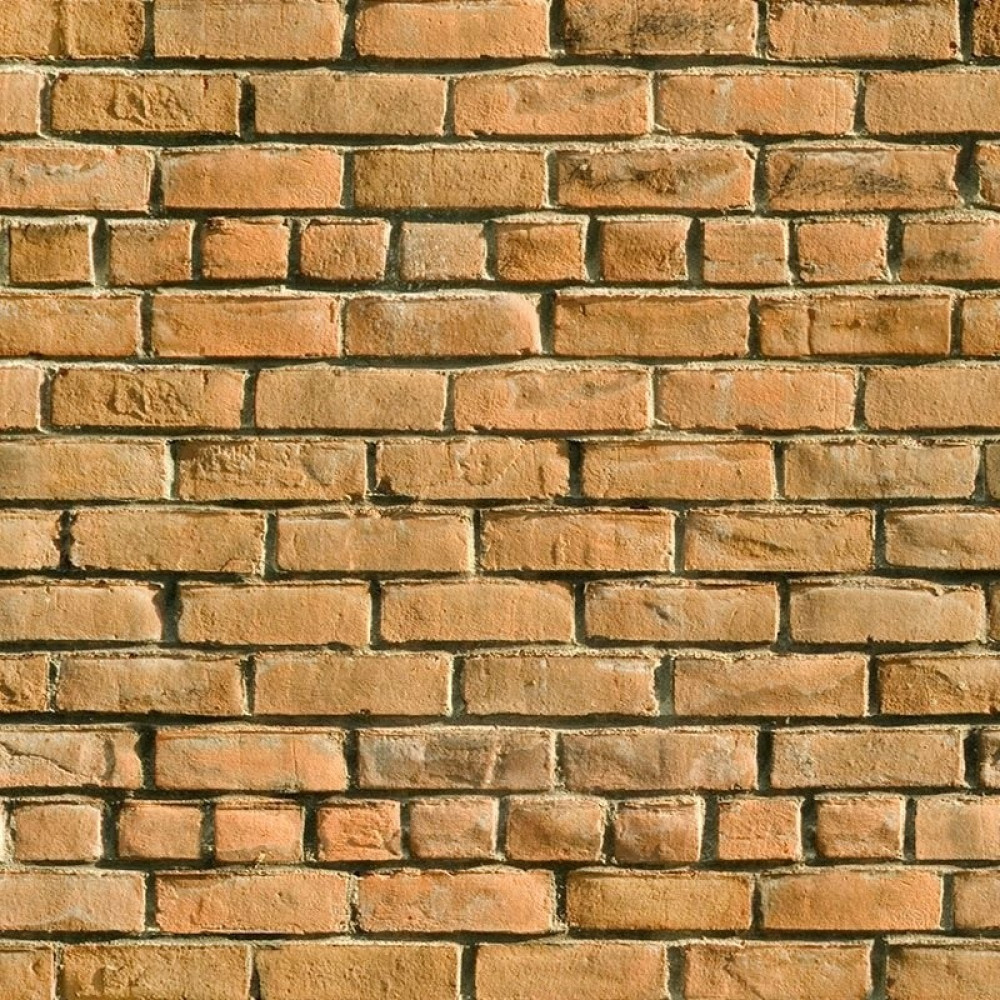 Papel de Parede Tijolinho Rústico Bege Alaranjado