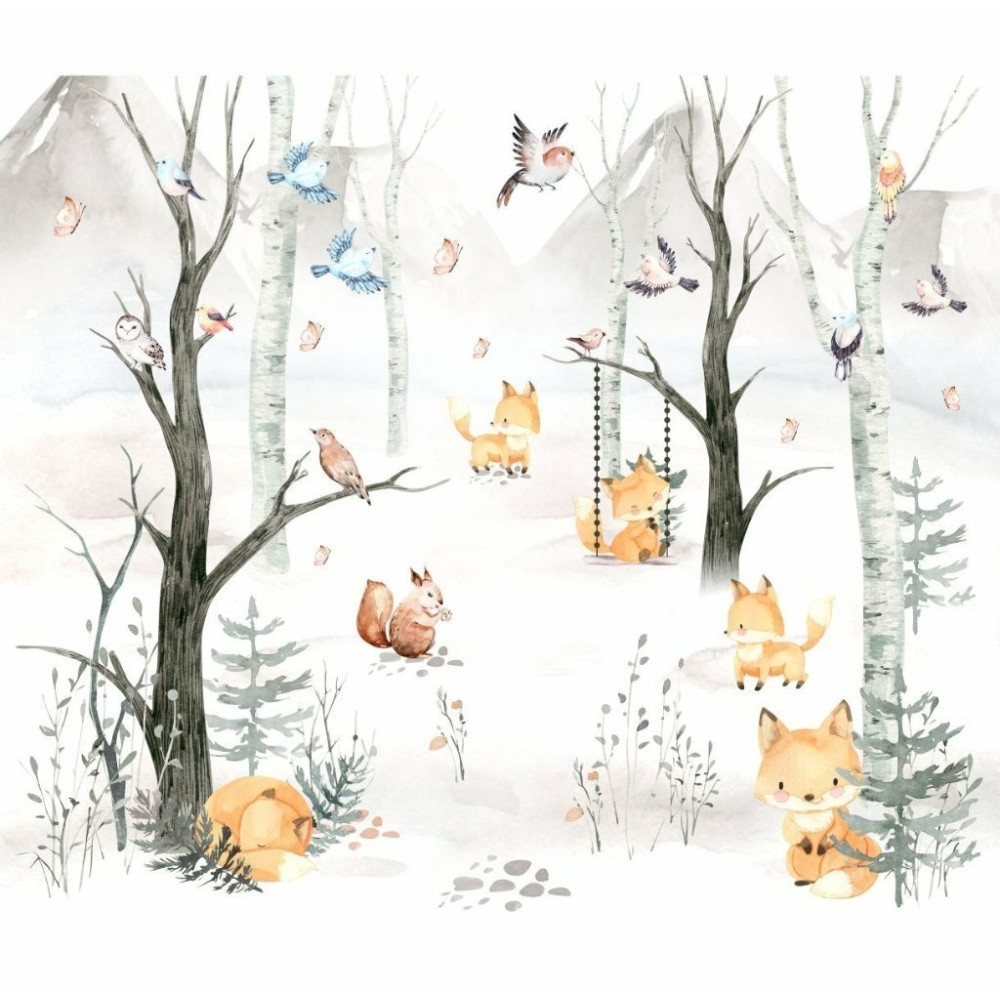 Papel de Parede Personalizado Raposa Cute