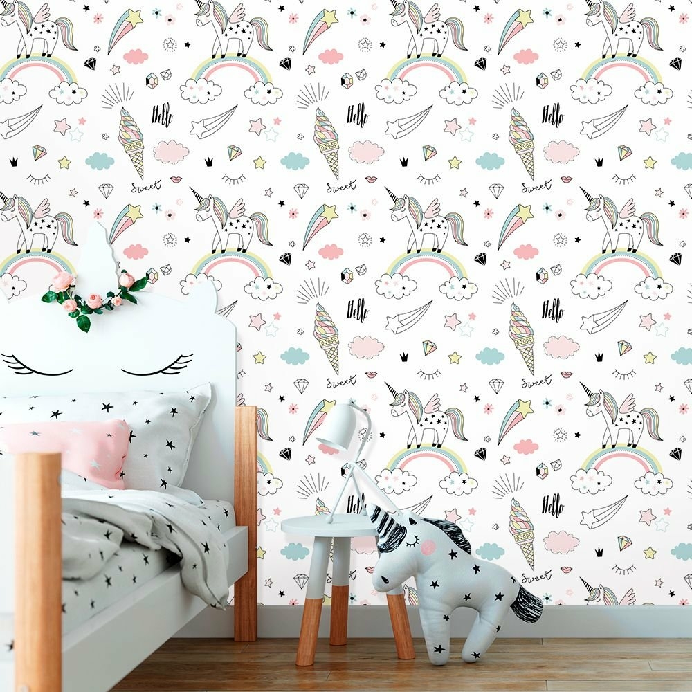 Papel de Parede teen Unicórnio Encantador