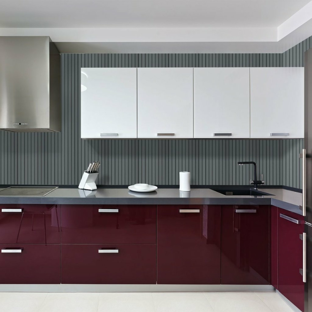 Papel de Parede Madeira Ripada Silver Papel de Parede Madeira Ripada Silver