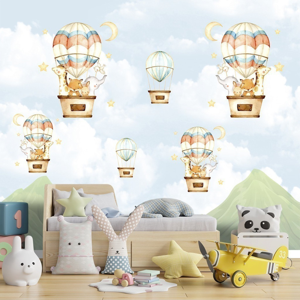 Papel De Parede Personalizado Bichinhos Nos Balões Mágicos