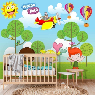 Papel De Parede Personalizado Mundo Bita No Jardim