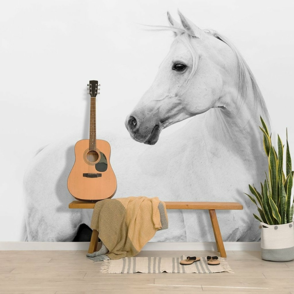 Papel De Parede Personalizado White Horse