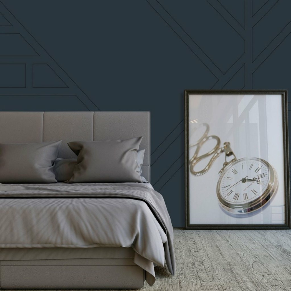 Papel de Parede Personalizado Painel de Madeira Azul Petróleo Papel de Parede Personalizado Painel de Madeira Azul Petróleo