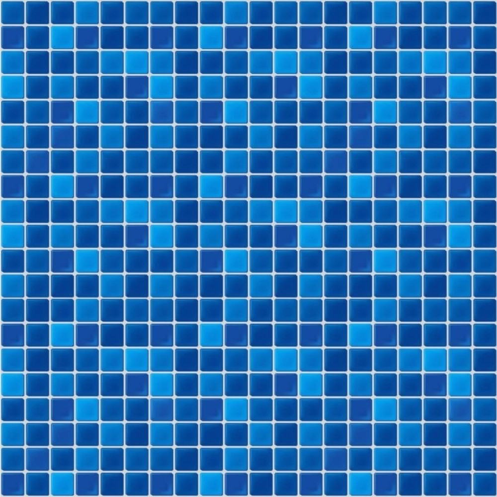 Papel de Parede Pastilhas em Tons de Azul