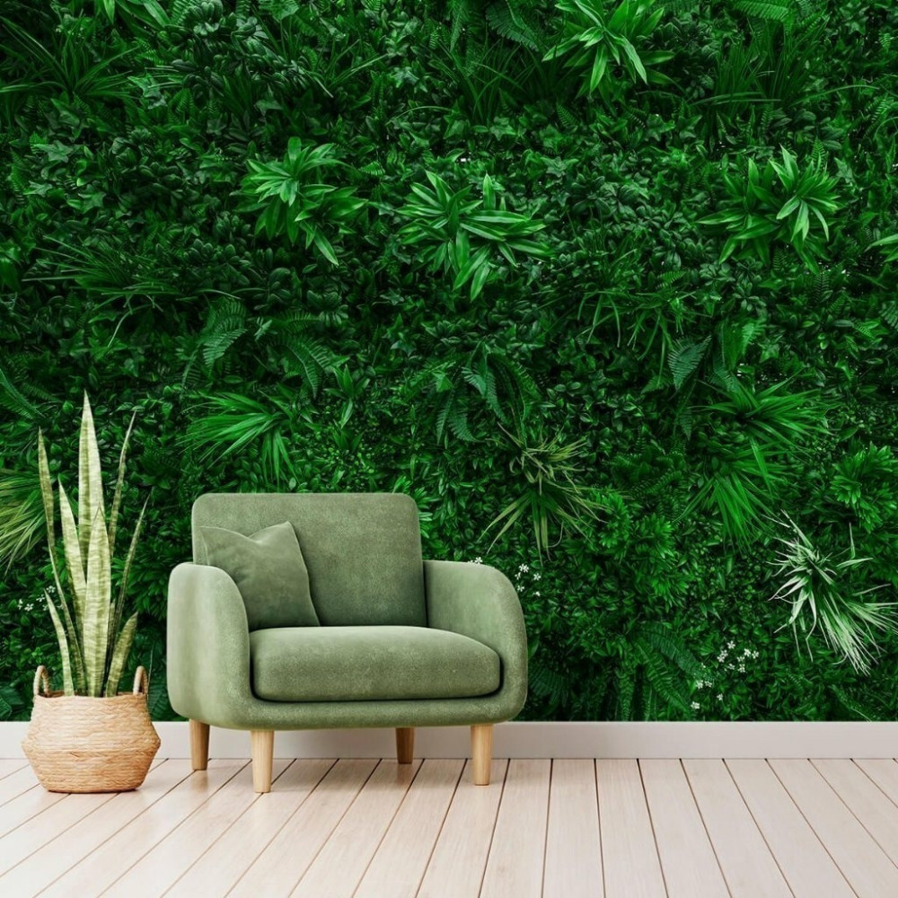 Papel De Parede Personalizado Jardim Folhas Papel De Parede Personalizado Jardim Folhas