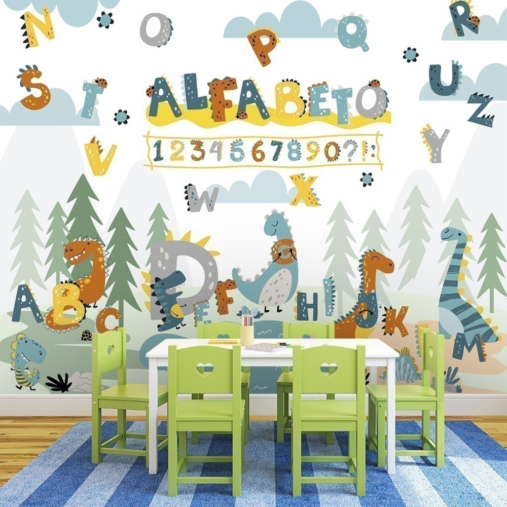 Papel De Parede Personalizado Aprendendo Com Os Dinos Cute