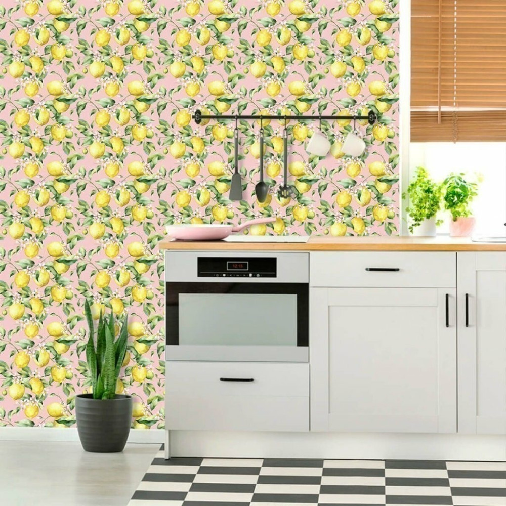 Papel de Parede Personalizado Watercolor Lemon