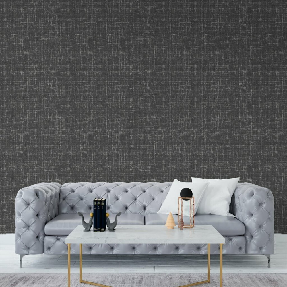 Papel de Parede Tecido Linho Grafite Papel de Parede Tecido Linho Grafite