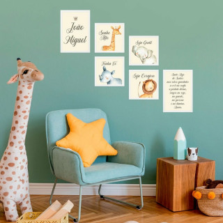 Kit de Placas Decorativas Safari Baby