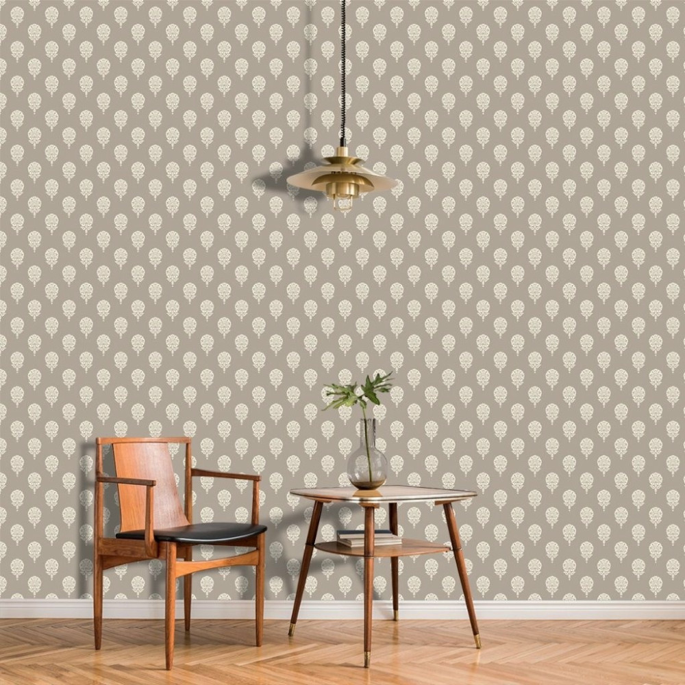 Papel de Parede Personalizado Arabesco Marrom Papel de Parede Personalizado Arabesco Marrom