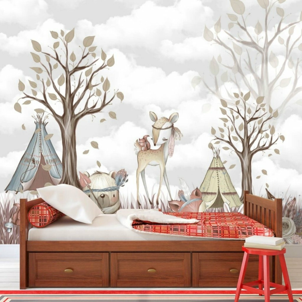 Papel de Parede Personalizado Animais Da Floresta Papel de Parede Personalizado Animais Da Floresta