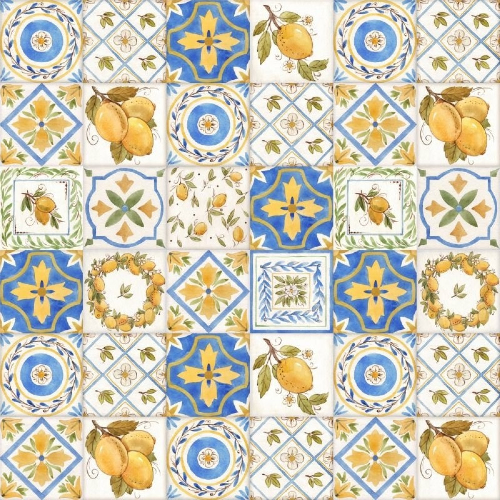Adesivo de Azulejo Hidráulico Estilo Aquarela
