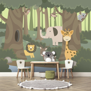 Papel De Parede Personalizado Floresta Safári