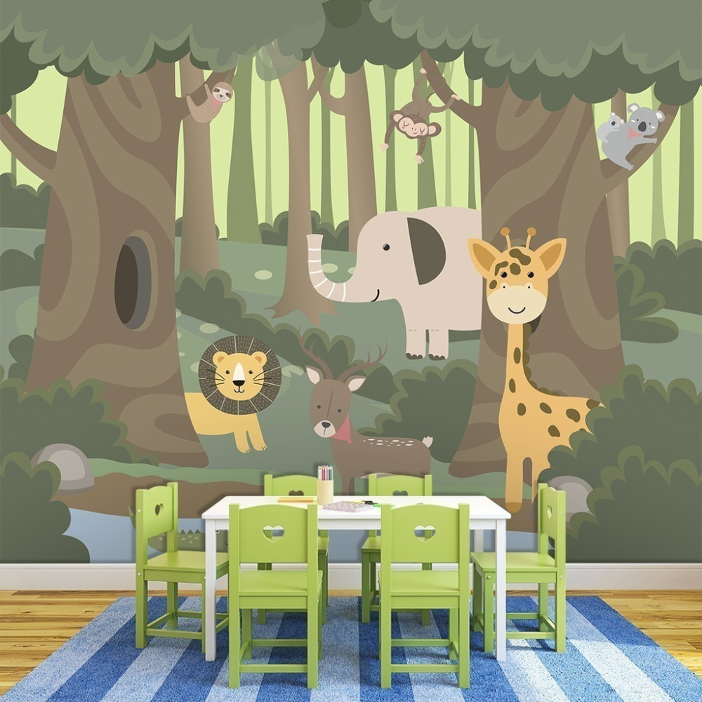 Papel De Parede Personalizado Floresta Safári