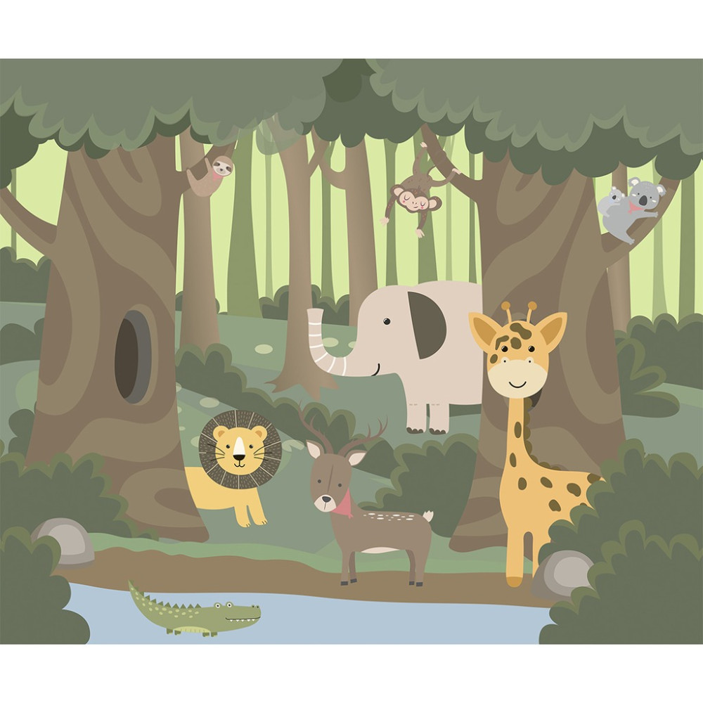 Papel De Parede Personalizado Floresta Safári