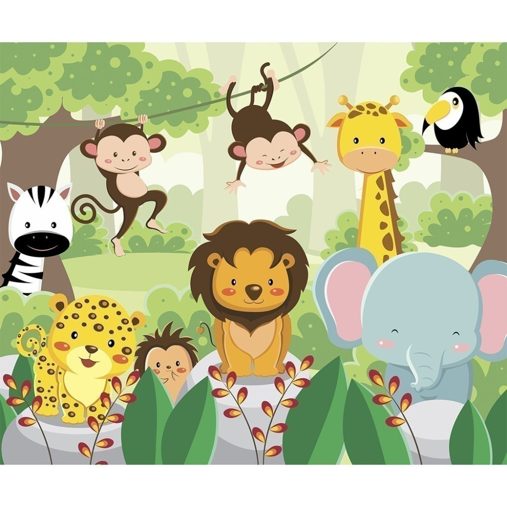 Papel De Parede Personalizado Floresta Cute