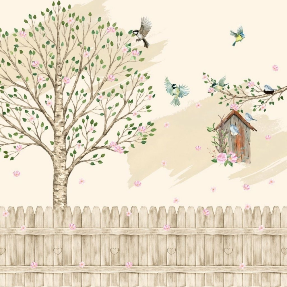 Papel de Parede Personalizado Cercadinho Marrom Papel de Parede Personalizado Cercadinho Marrom