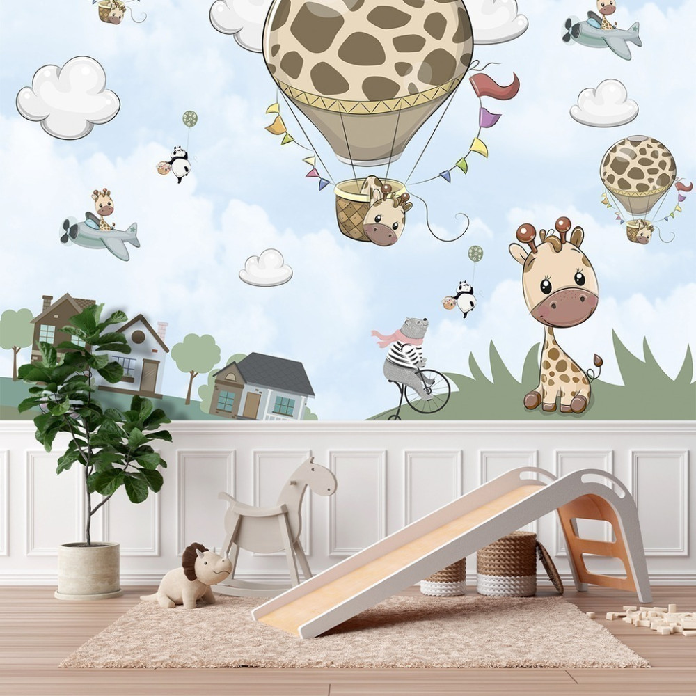 Papel De Parede Personalizado Girafinhas Cute