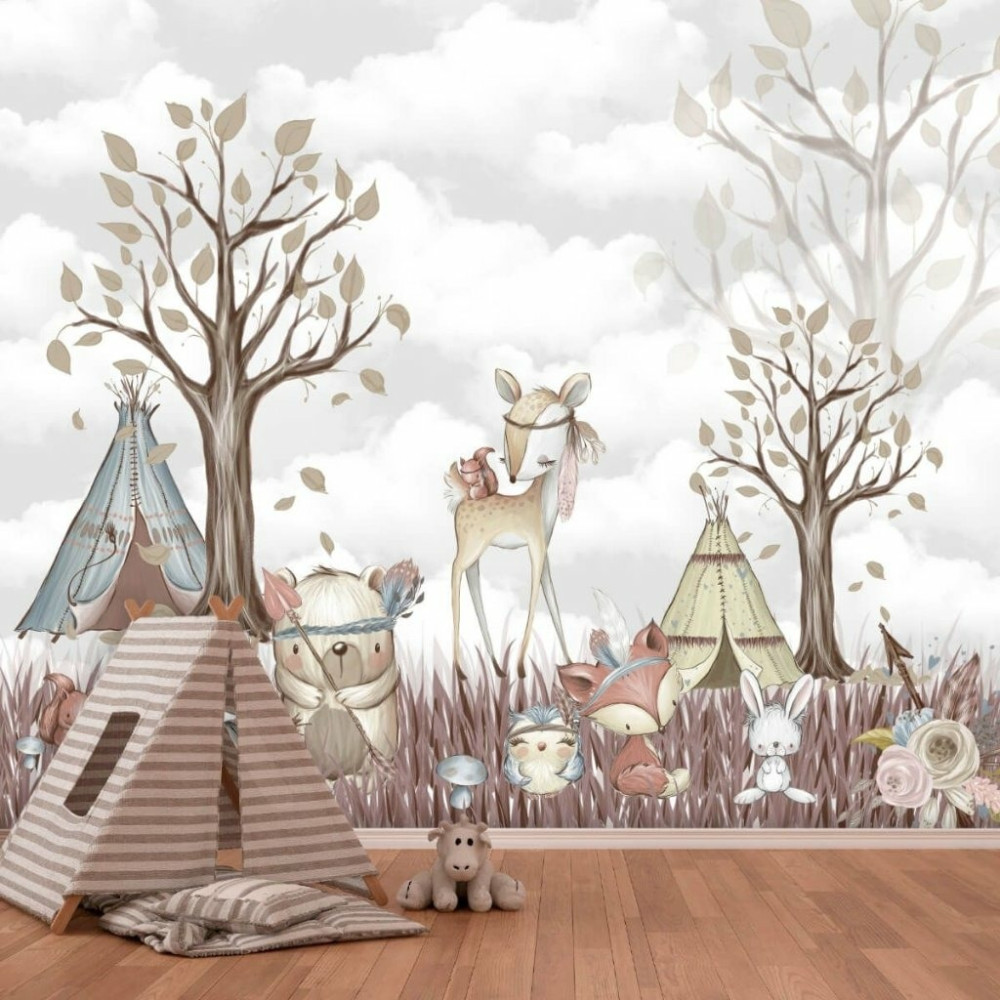 Papel de Parede Personalizado Animais Da Floresta Papel de Parede Personalizado Animais Da Floresta