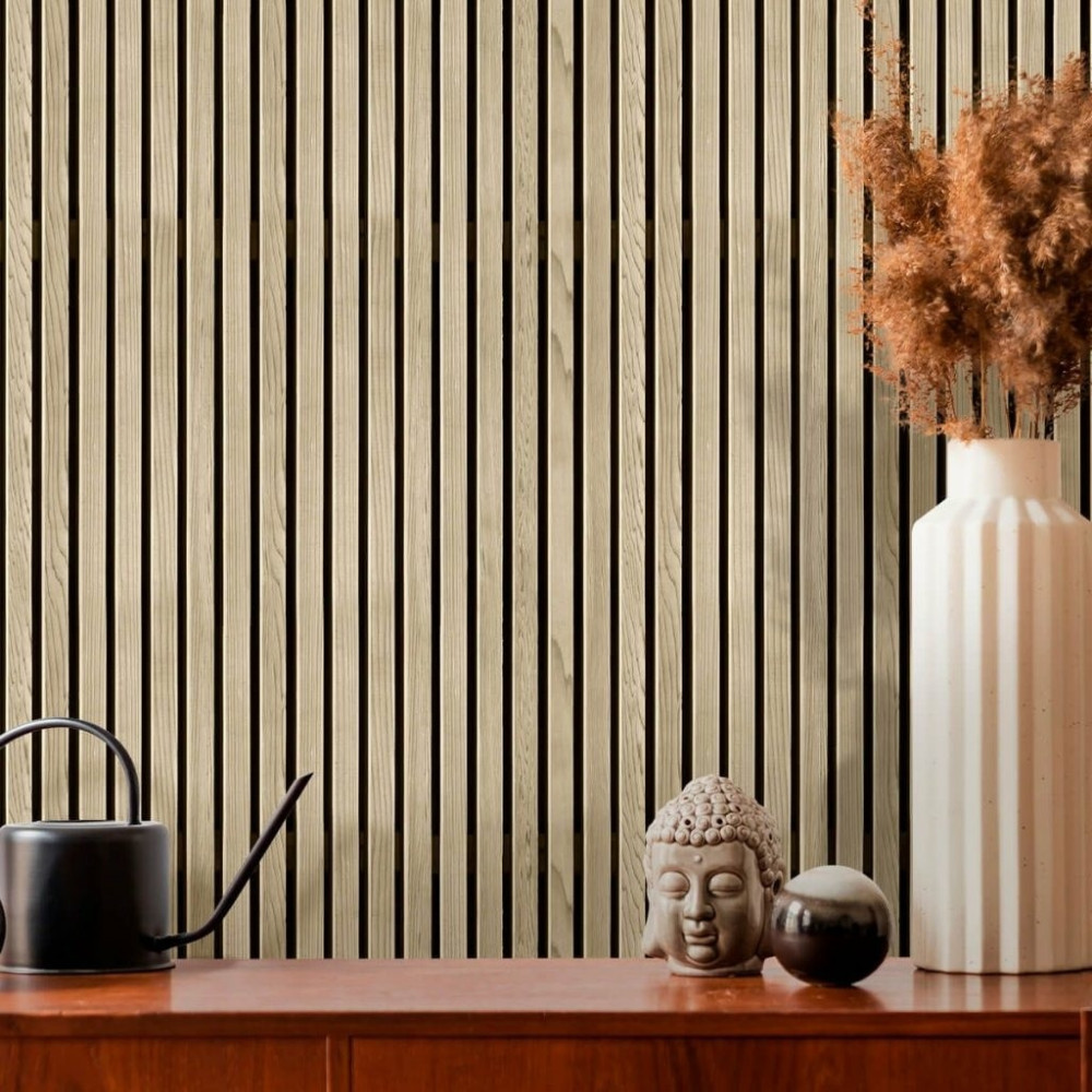 Papel de Parede Madeira Ripada Lima