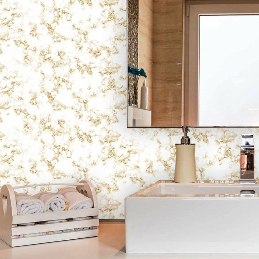 Papel de Parede Mármore em Tons de Bege