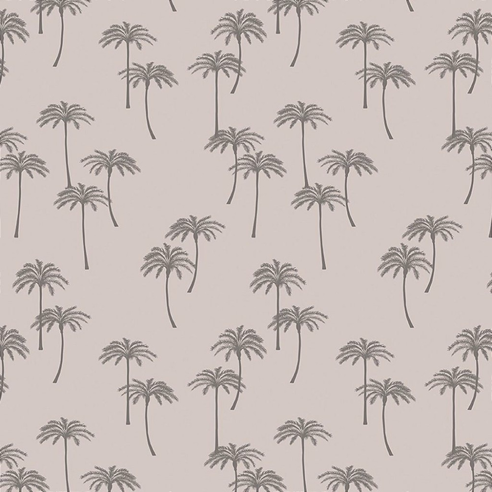 Papel De Parede Personalizado Tropical Coqueiros Brown