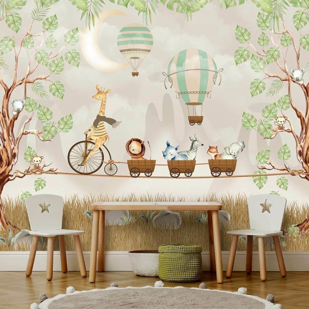 Papel De Parede Personalizado Passeio Divertido Safári