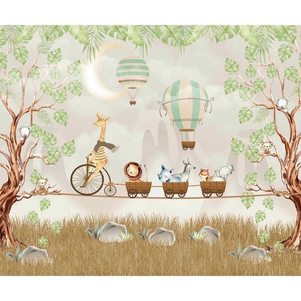 Papel De Parede Personalizado Passeio Divertido Safári