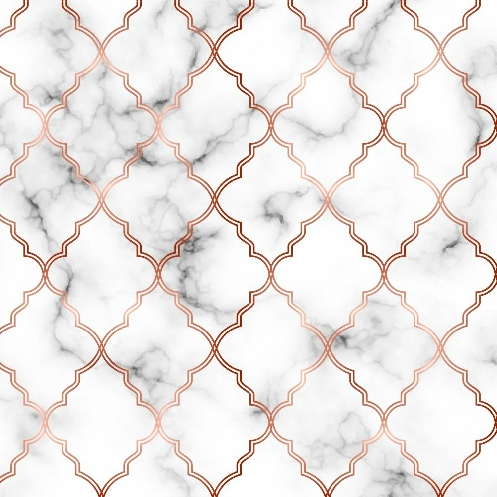 Papel de Parede Geométrico Copper Marble