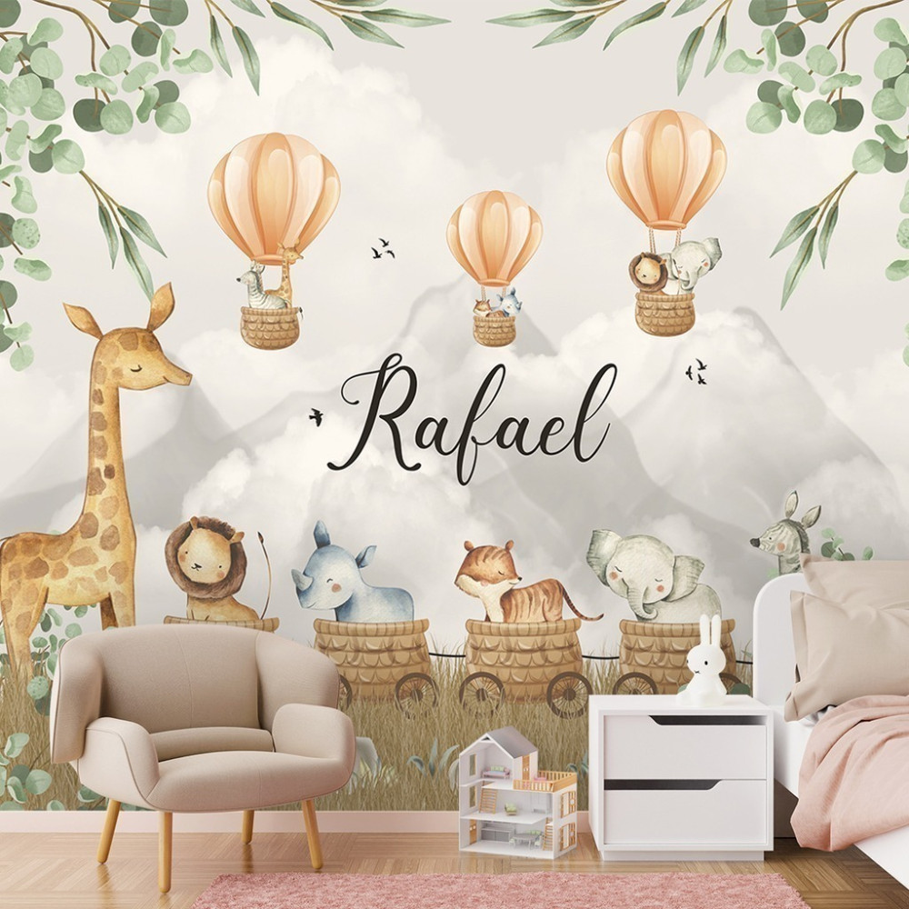 Papel De Parede Personalizado Passeio Encantado Safári Na Savana