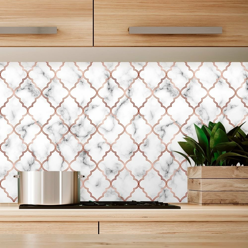Papel de Parede Geométrico Copper Marble