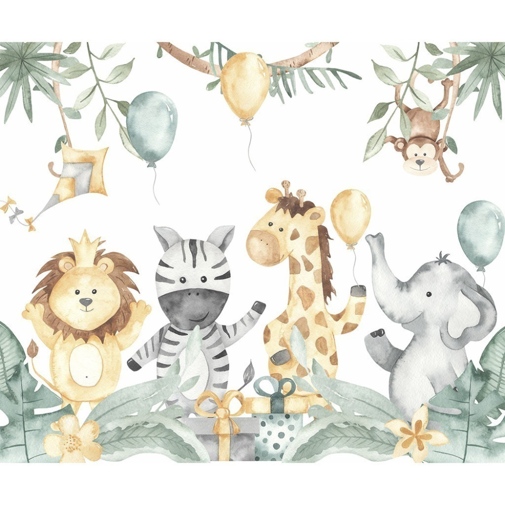 Papel De Parede Personalizado Festa Na Selva Cute