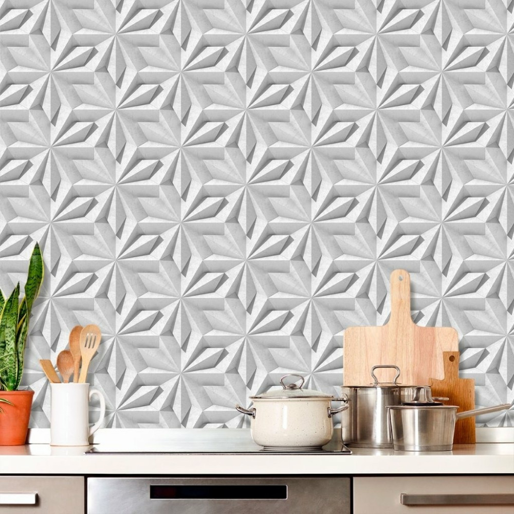 Papel de Parede 3D Geométrico Origami Papel de Parede 3D Geométrico Origami