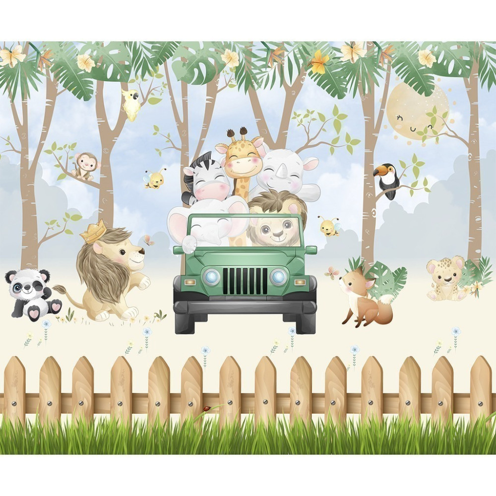 Papel De Parede Personalizado Passeio Divertido Bichinhos Papel De Parede Personalizado Passeio Divertido Bichinhos