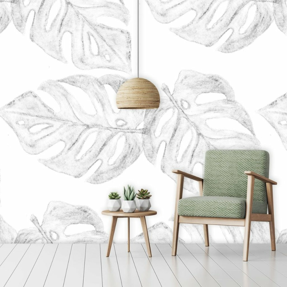 Papel De Parede Personalizado Costela De Adão Aquarela