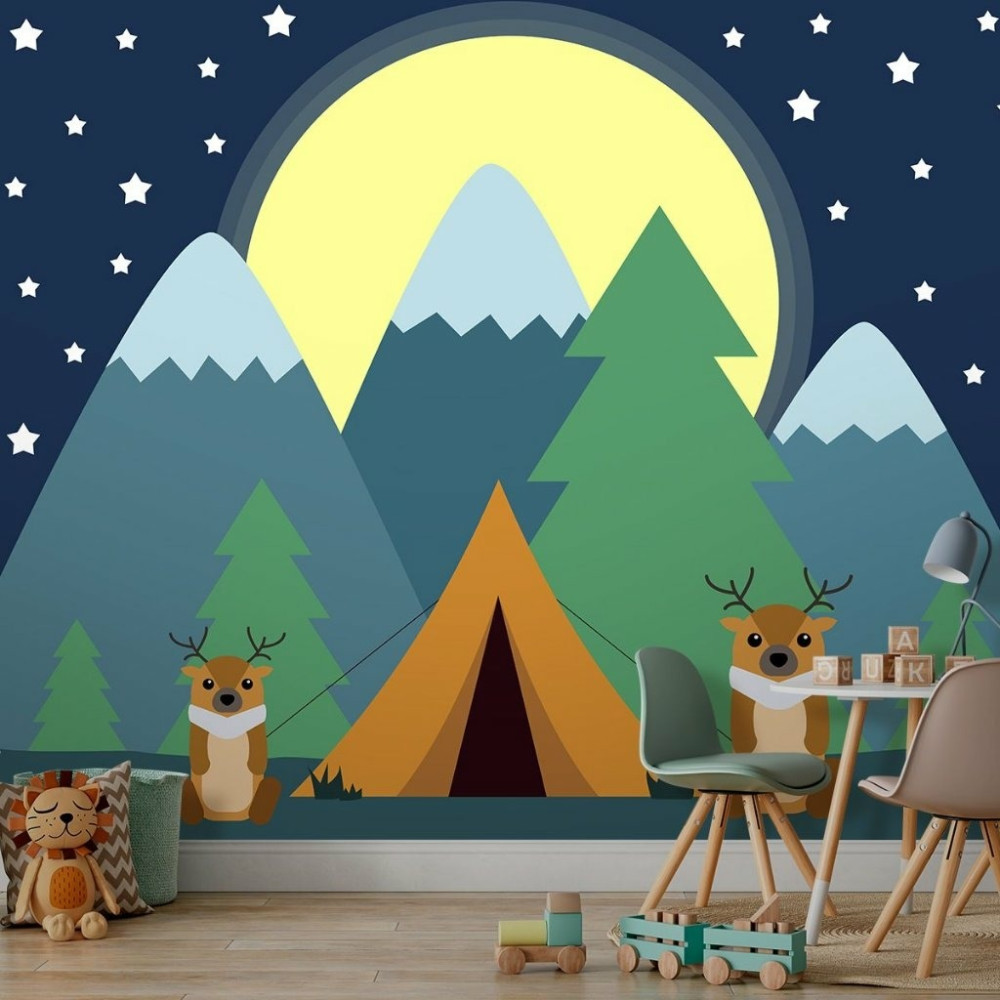 Papel de Parede Personalizado Cabana na Floresta