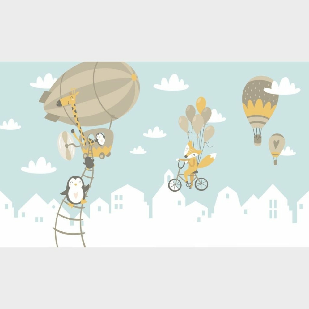 Papel de Parede Personalizado Dirigível Encantado