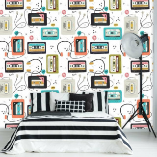 Papel de Parede Teen Fitas Vintage