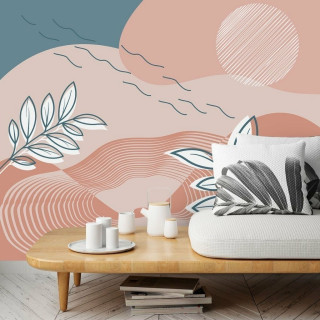 Papel de Parede Personalizado Deserto Abstrato Boho