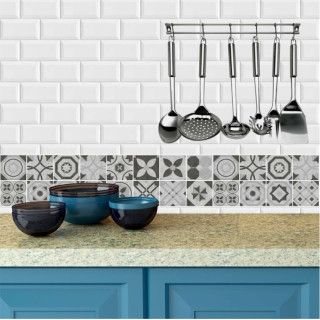 Faixa Decorativa para Cozinha estilo Concreto