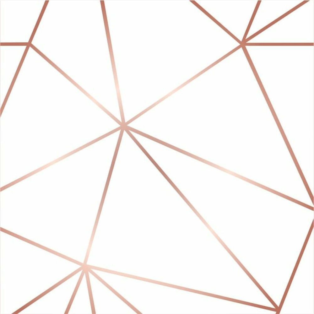 Papel de Parede Zara Branco com Rosê Gold