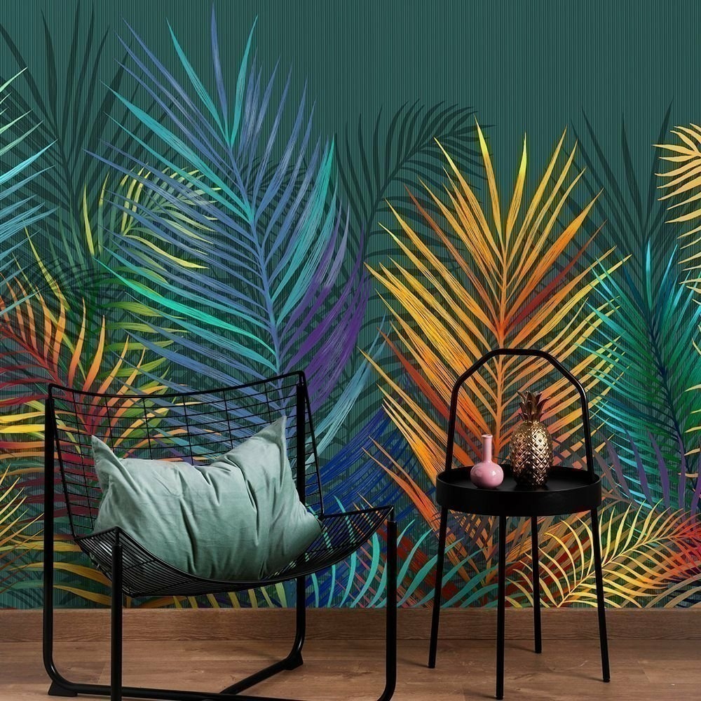 Papel de Parede Personalizado Colorful Tropical