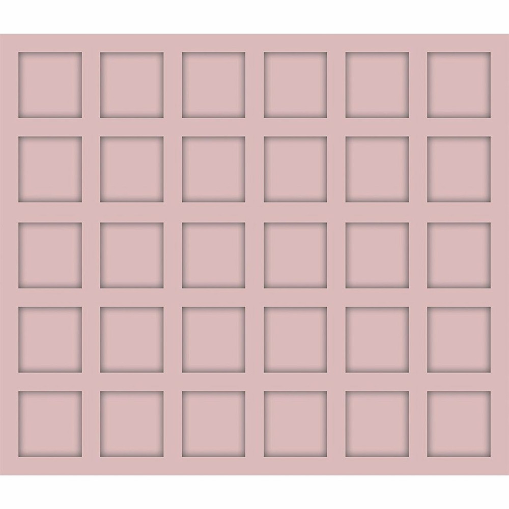 Papel de Parede Personalizado Painel de Madeira Quadrado Rose